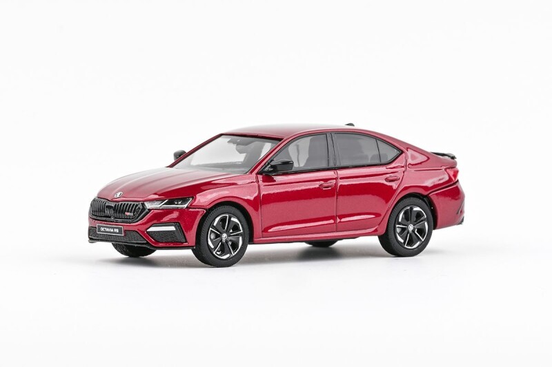 Abrex Škoda Octavia IV RS 1:43 Červená Volcano Metalíza